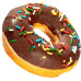 DONUT RING COM RECHEIO SABOR CHOCOLATE AO LEITE 24 X 75 G