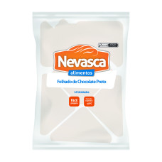 FOLHADO DE CHOCOLATE PRETO NEVASCA 118 GR - PC 1,180 KG