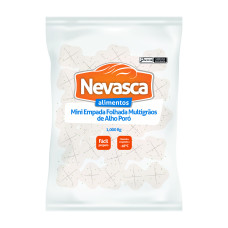 MINI EMPADA FOLHADA MULTIGRÃOS DE ALHO PORÓ NEVASCA 25 GR - CAIXA 10 X 1KG